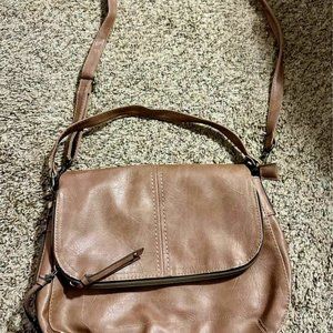 Light Brown Leather Crossbody Purse